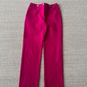 Beautiful magenta St John Sport straight leg pants. Zip fly, size 6